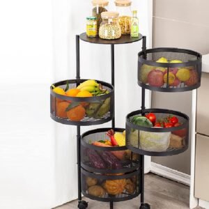 Kitchen Rolling Shelf - Storage Space, Ease of Movement, and Design in Every Corner!
